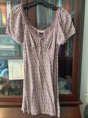 American Eagle Outfitters Purple Floral Mini Dress